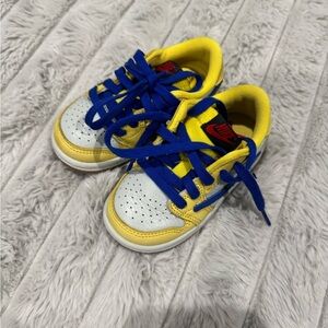 Nike Kids Yellow and Blue Sneakers